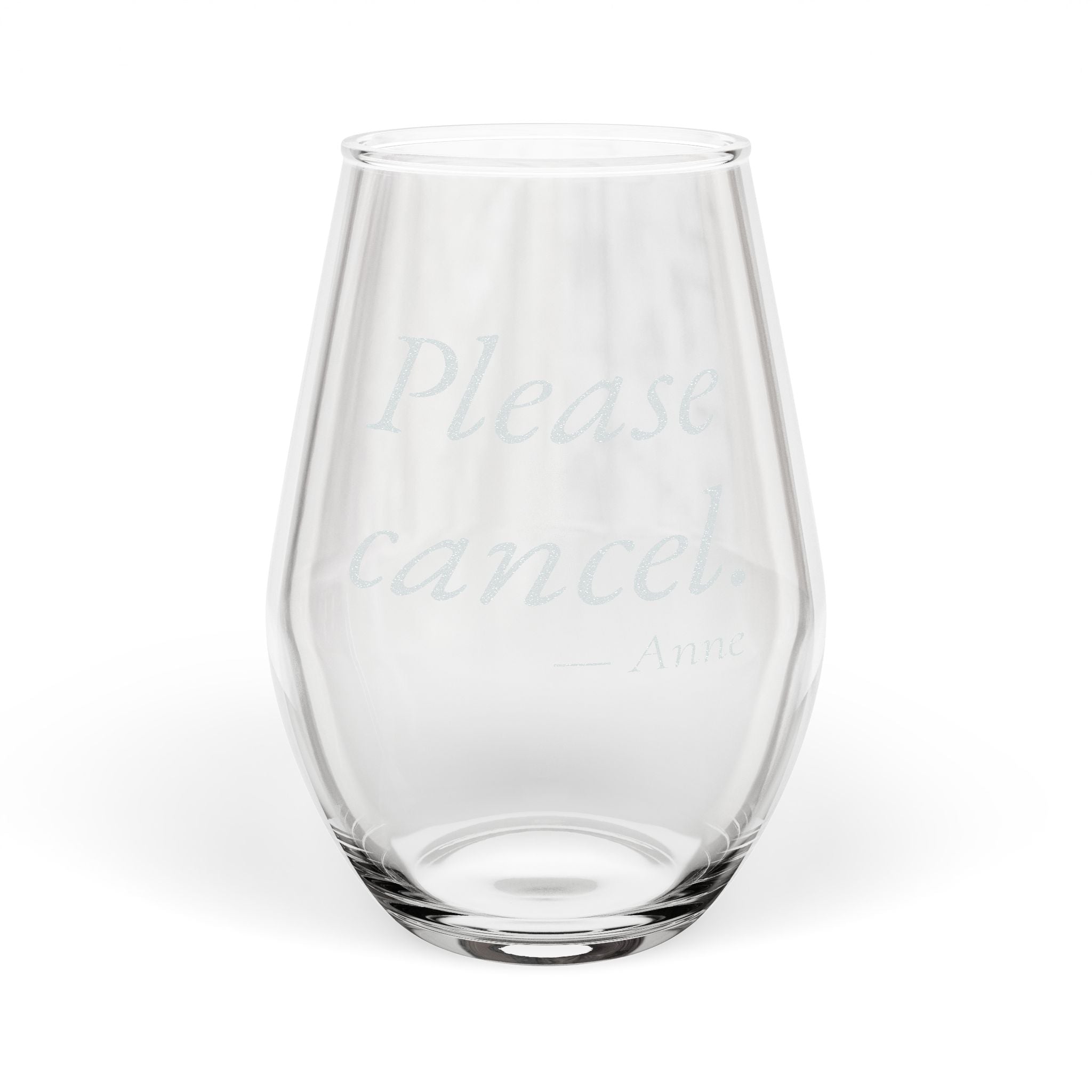 Please Cancel Personalized Stemless Wine Glass | Funny Gift for Her