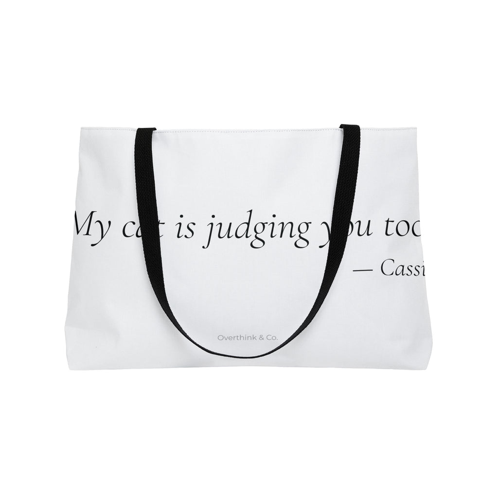 My Cat Is Judging You Too Tote Bag | Cat Mom Gift