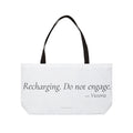 Personalized Recharging Do Not Engage Tote Bag