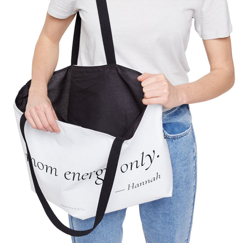 Cat Mom Energy Only Tote Bag | Funny Cat Mom Gift
