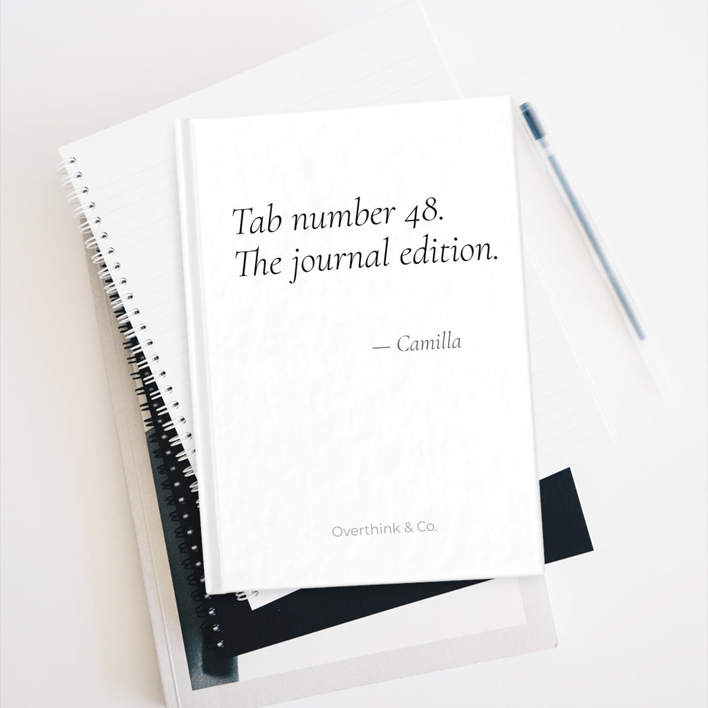 Tab Number 48 The Journal Edition | Personalized Funny Overthinker Gift