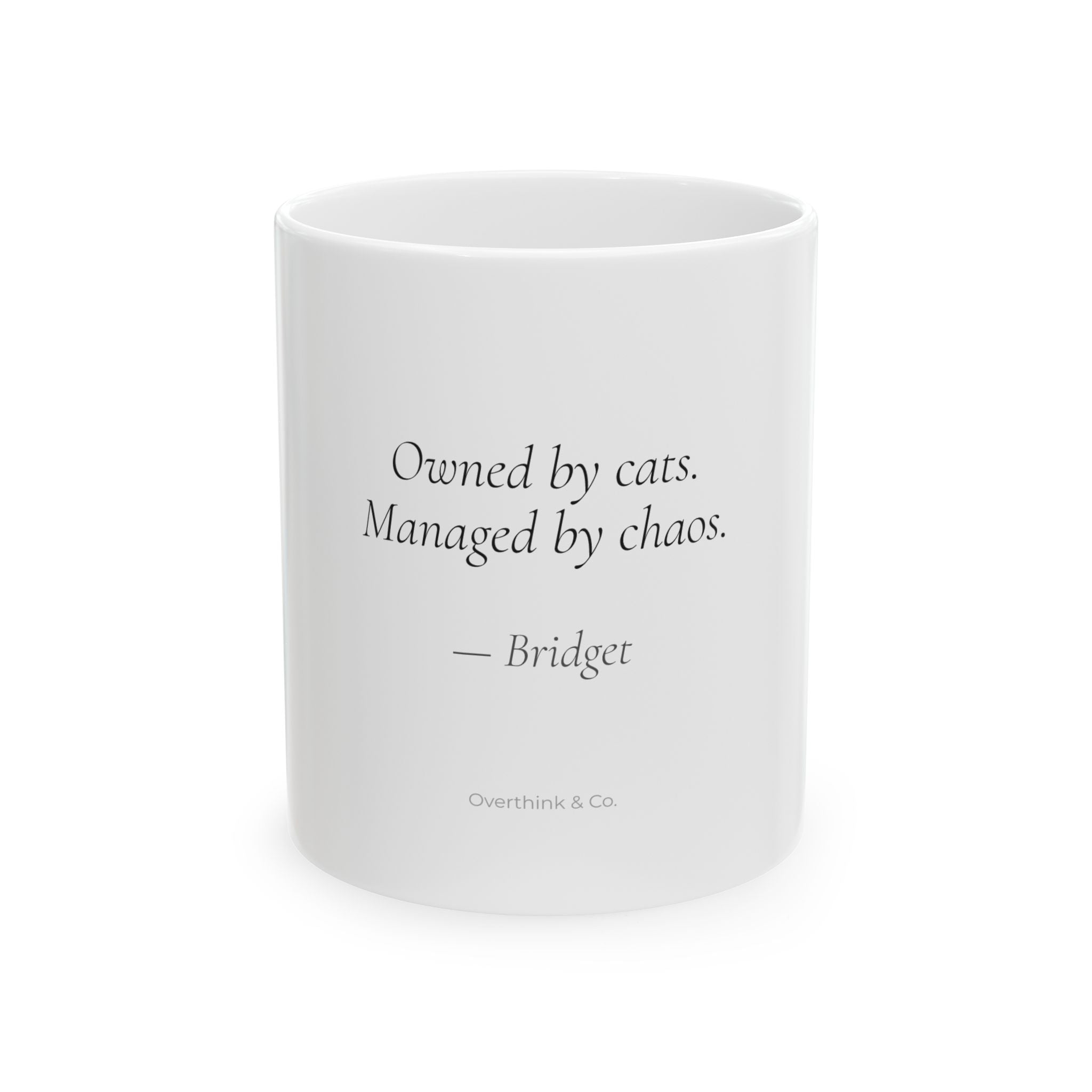 Owned by Cats Managed by Chaos Mug | Personalized Cat Mom Gift