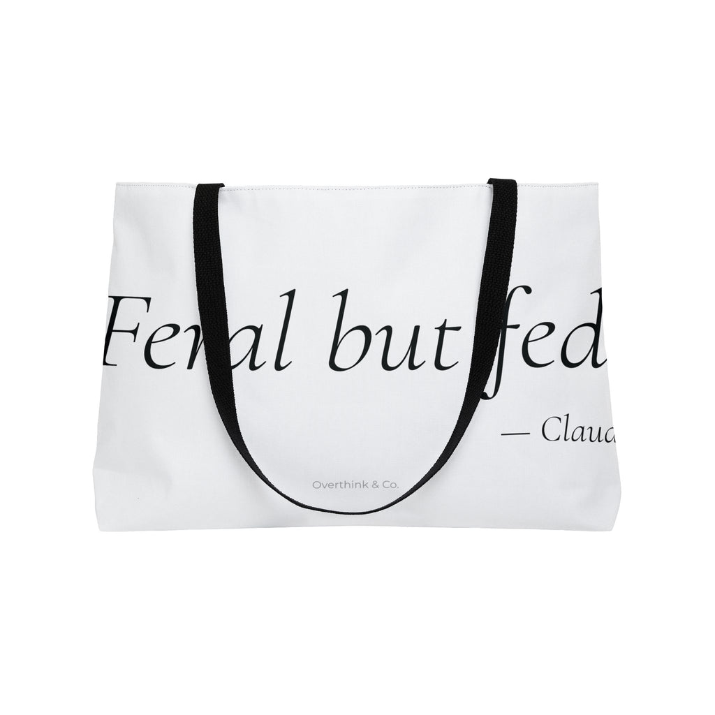 Personalized Feral but Fed Tote Bag