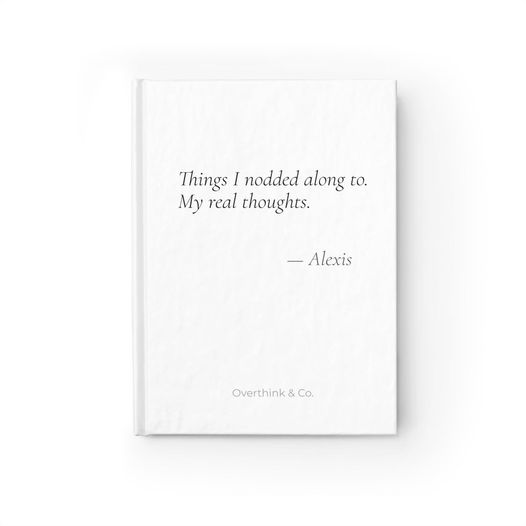 Things I Nodded Along to My Real Thoughts Journal | Personalized Gift for Her