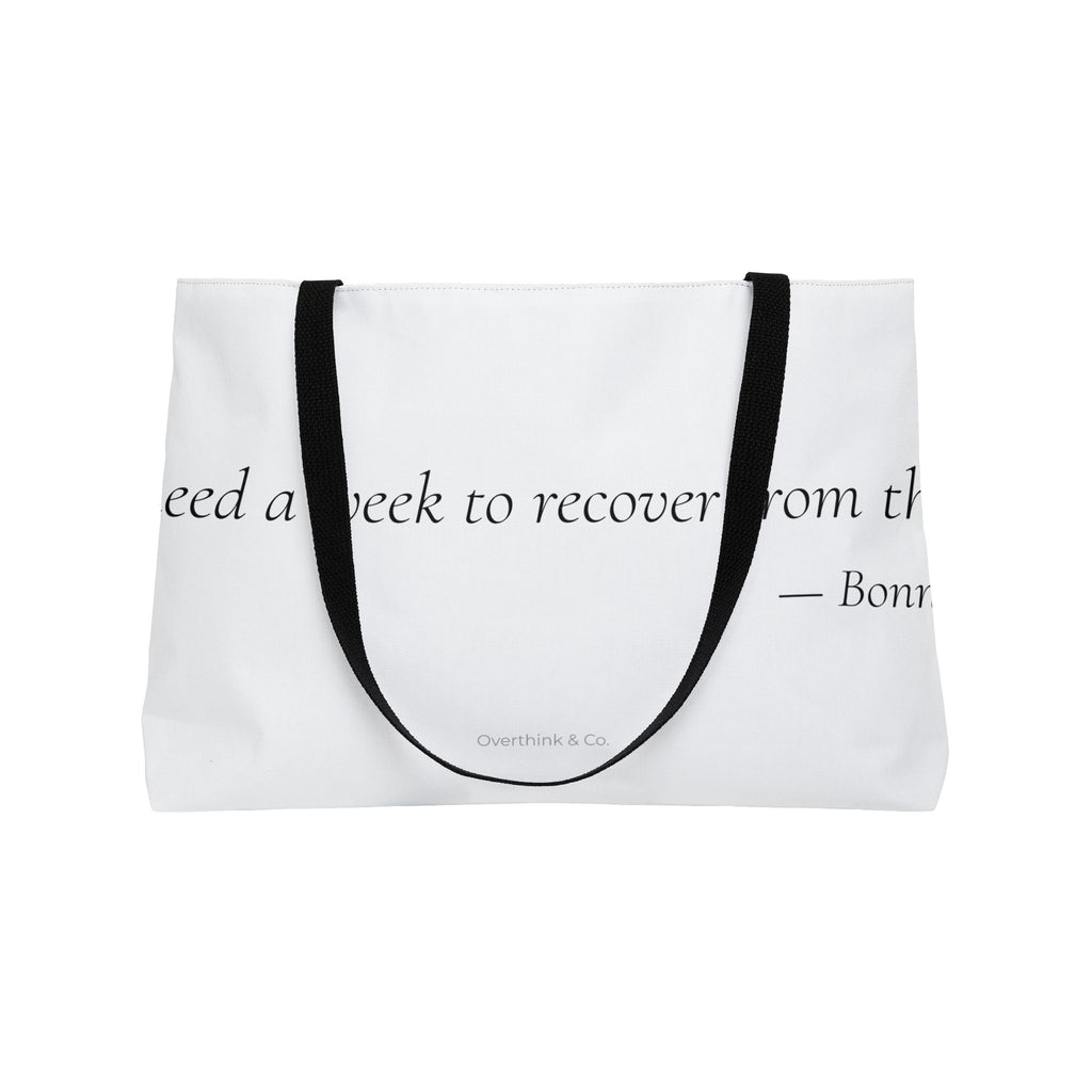 Personalized I Need a Week to Recover From That Tote Bag