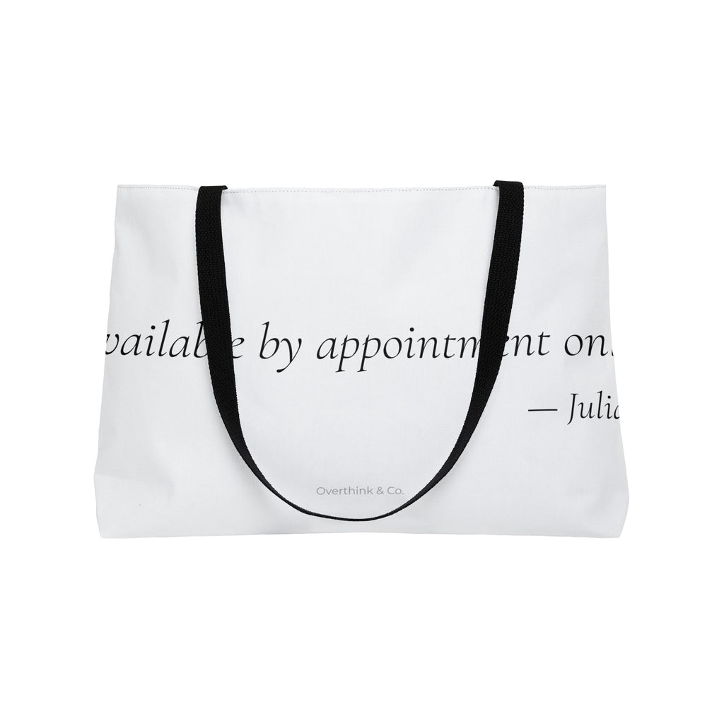 Personalized Available by Appointment Only Tote Bag
