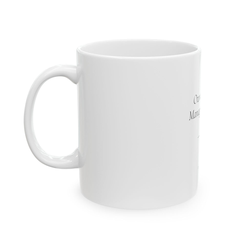 Owned by Cats Managed by Chaos Mug | Personalized Cat Mom Gift