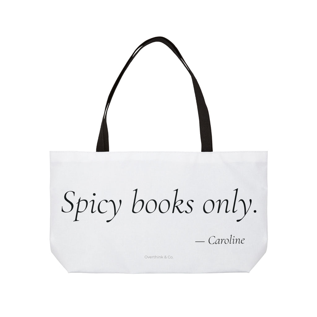 Spicy Books Only Tote Bag | Romance Reader Gift