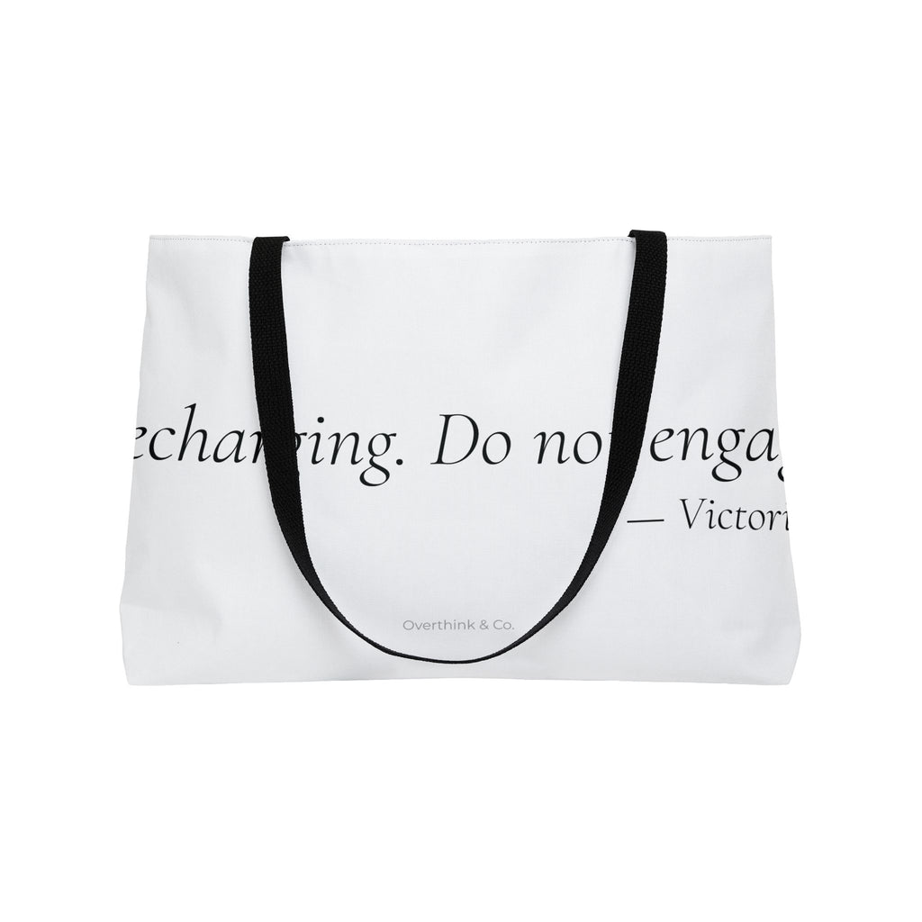 Personalized Recharging Do Not Engage Tote Bag