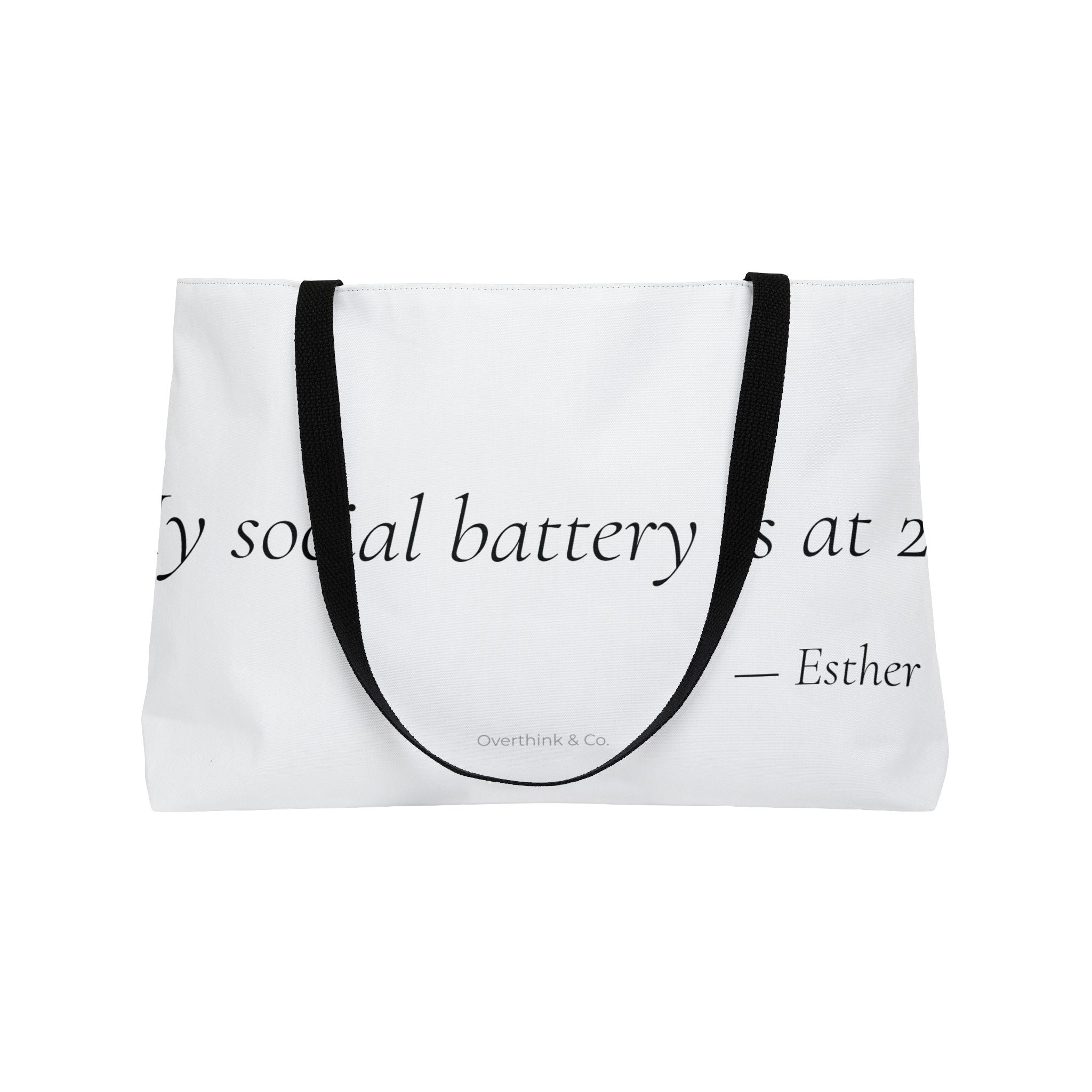 Personalized My Social Battery Is at 2% Tote Bag