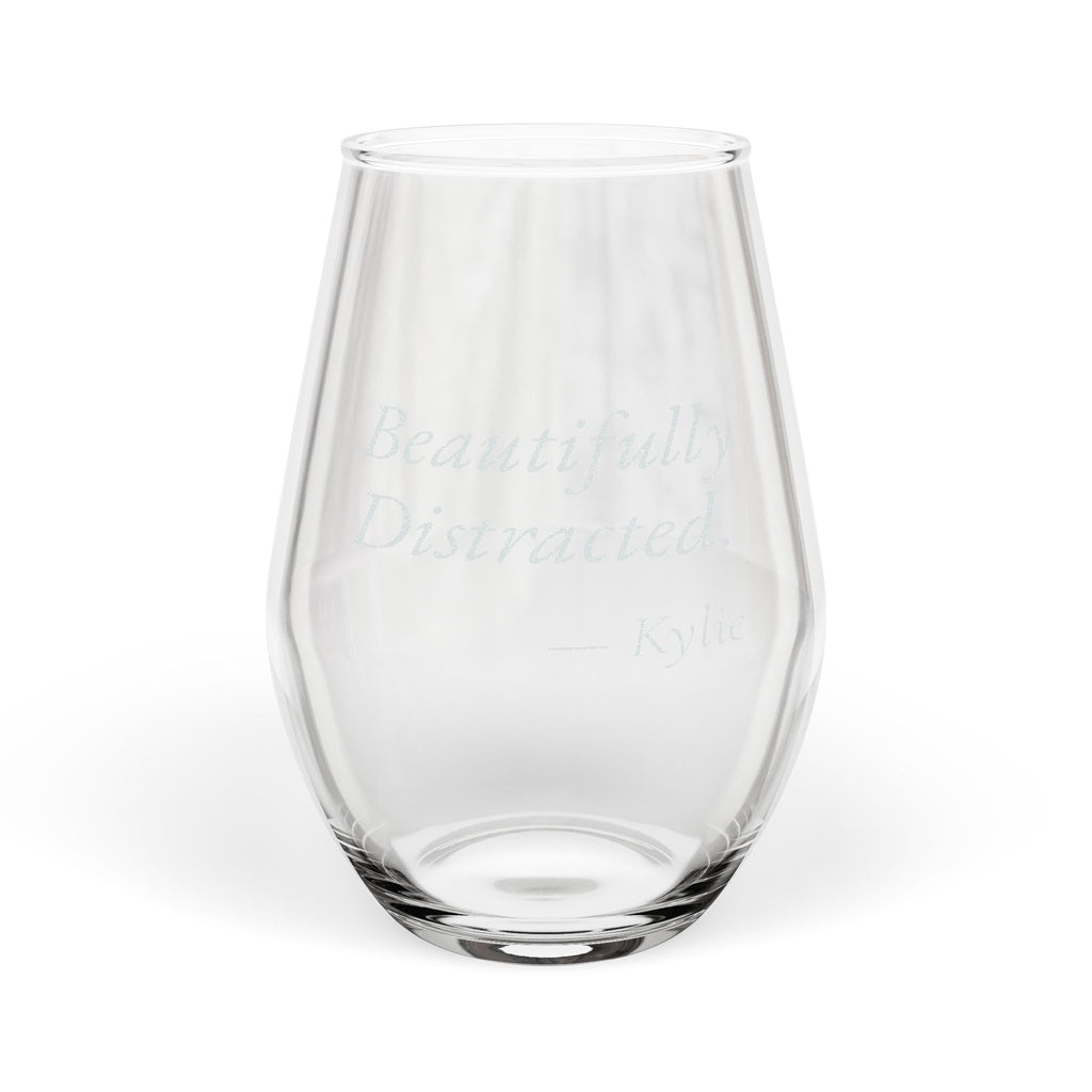 Beautifully Distracted Personalized Stemless Wine Glass | Gift for Her