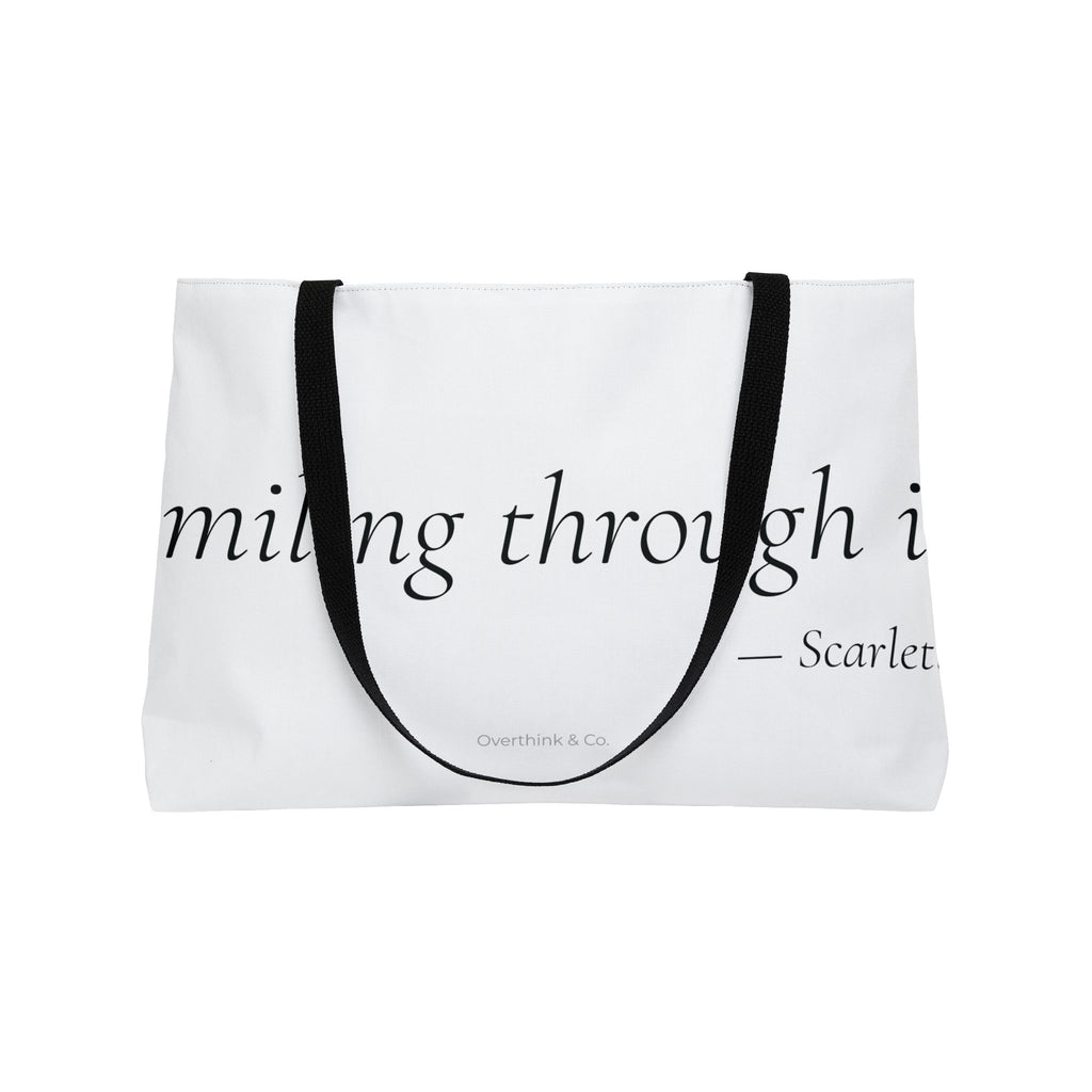Smiling Through It Tote Bag | Funny Sarcastic Gift for Women