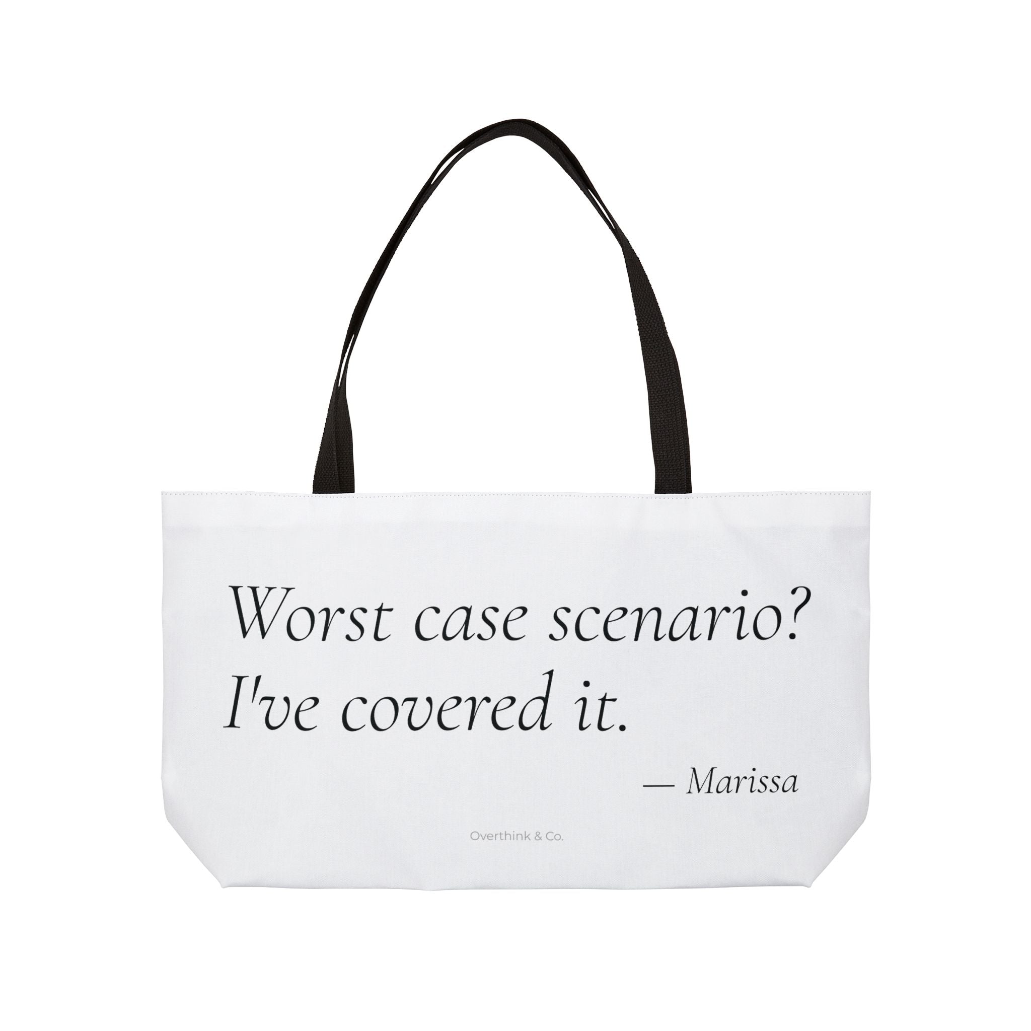 Personalized Worst Case Scenario I've Covered It Tote Bag