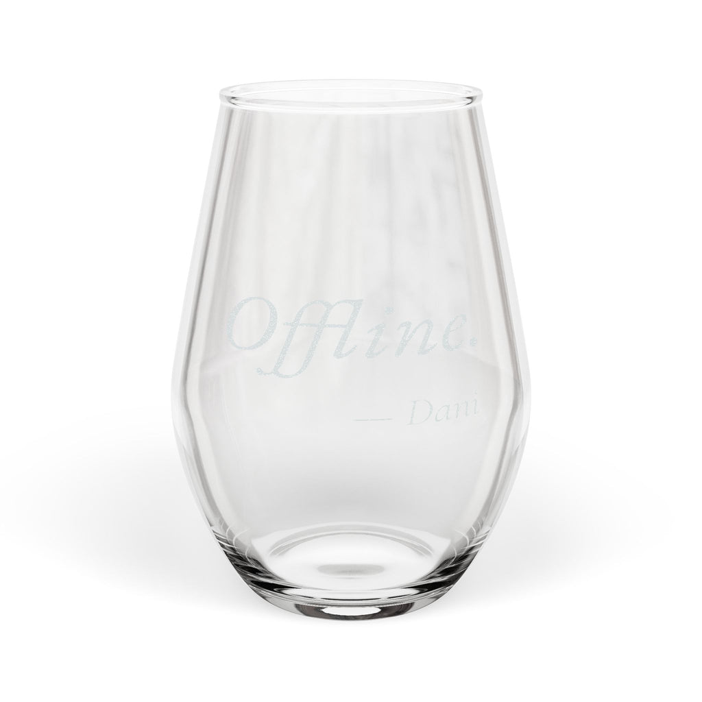 Offline Personalized Stemless Wine Glass | Introvert Gift for Her