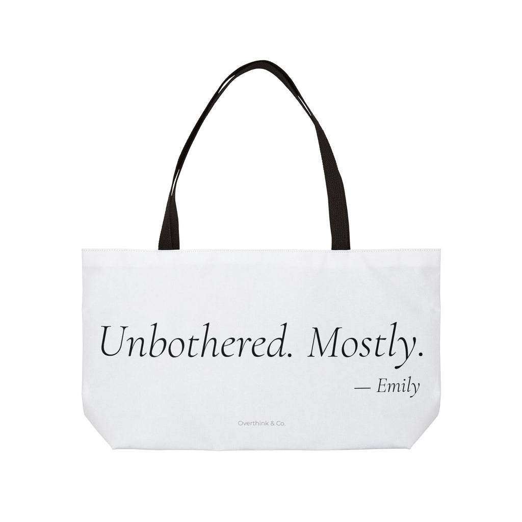 Unbothered Mostly Tote Bag | Funny Gift for Her