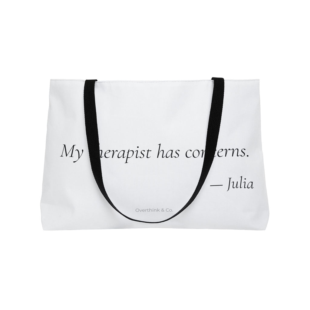 My Therapist Has Concerns Tote Bag | Funny Gift for Her