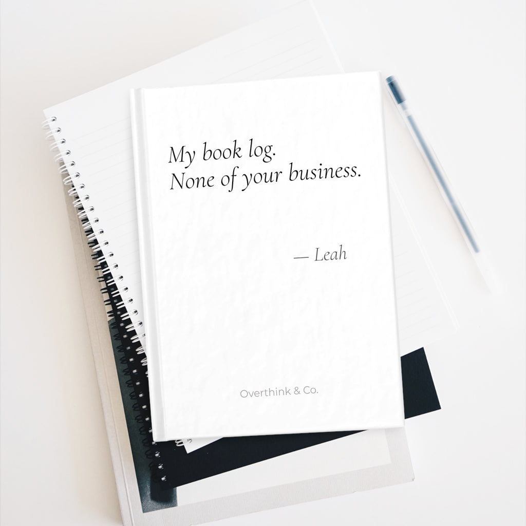 My Book Log None of Your Business Journal | Personalized Book Lover Gift