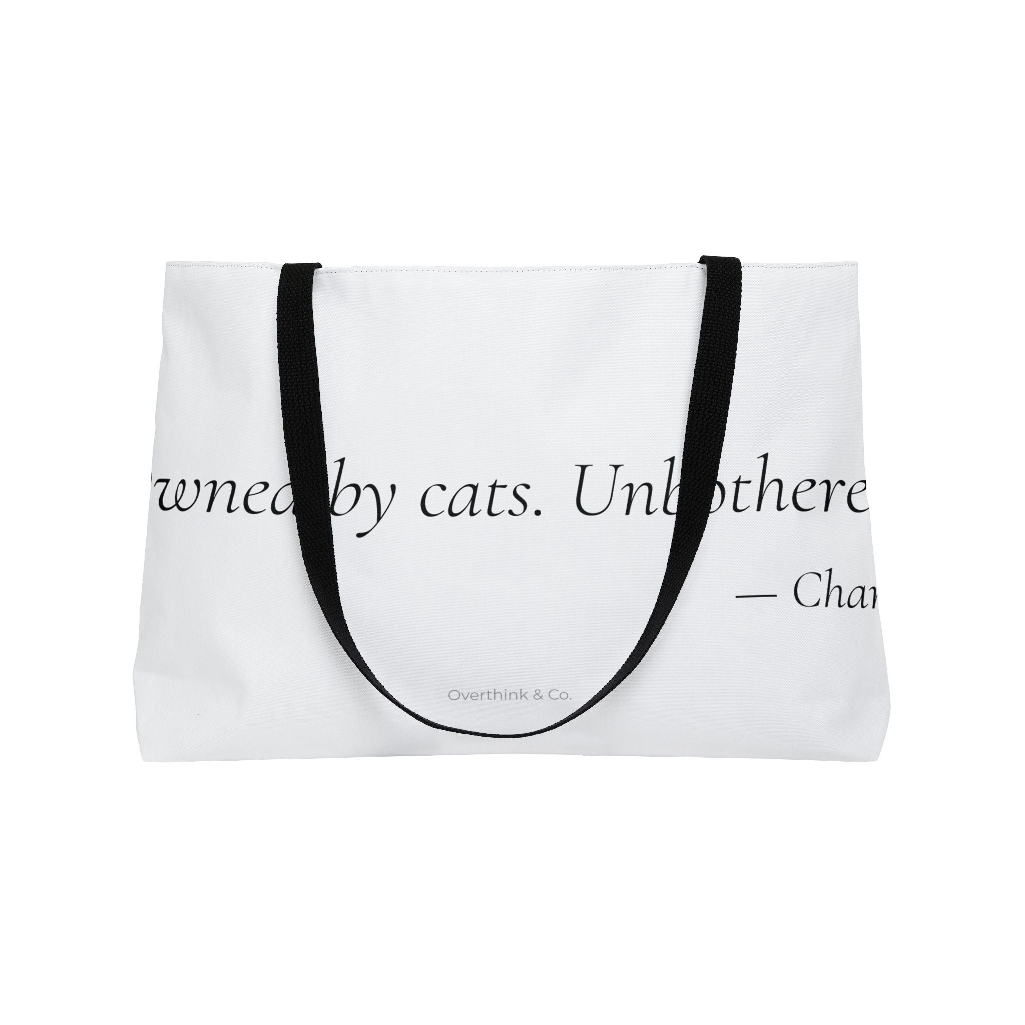 Owned by Cats Unbothered Tote Bag | Cat Mom Gift