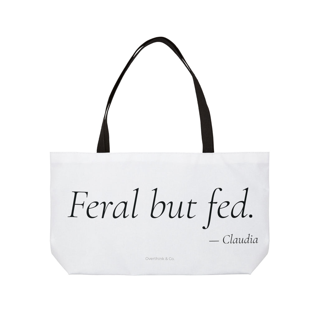Personalized Feral but Fed Tote Bag