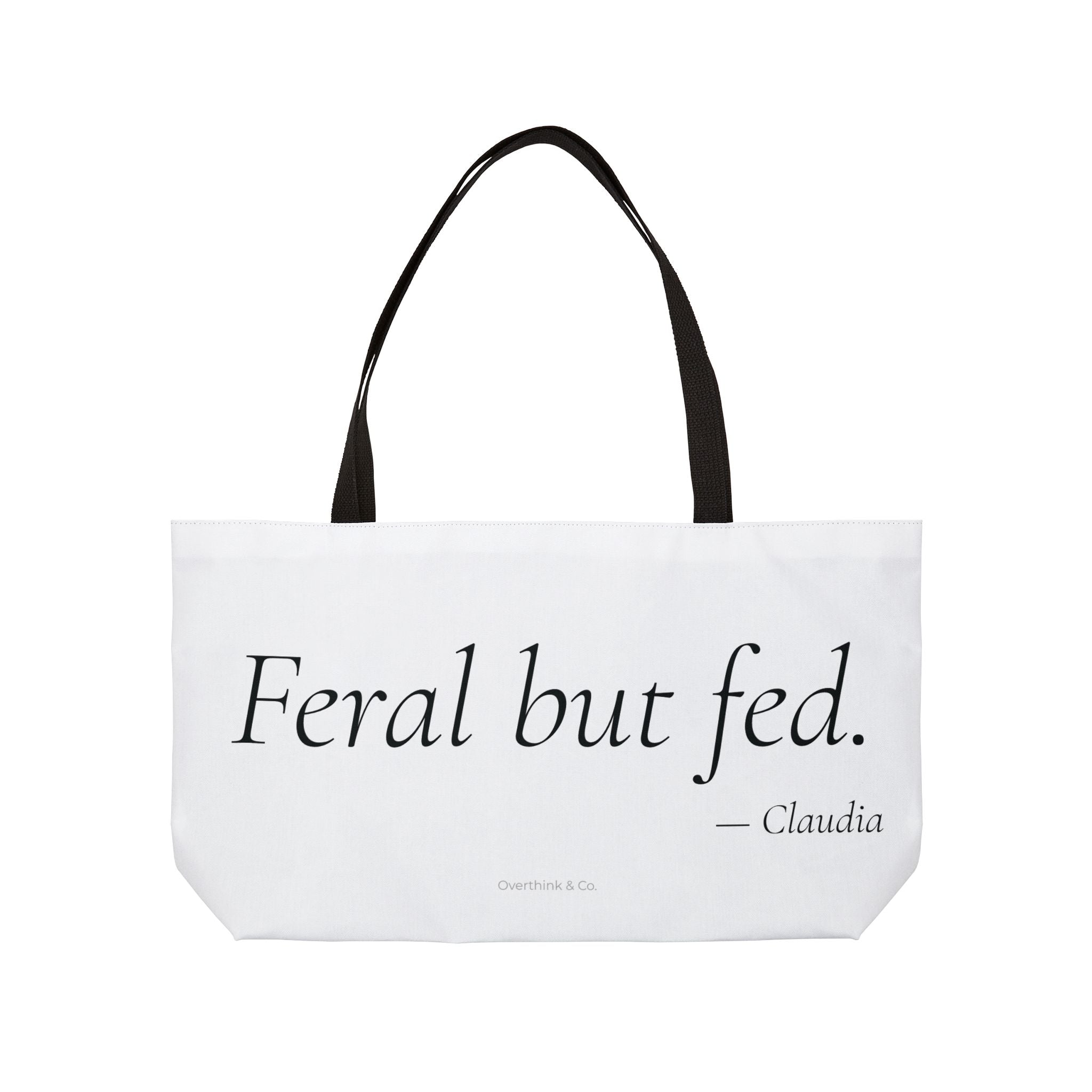 Personalized Feral but Fed Tote Bag