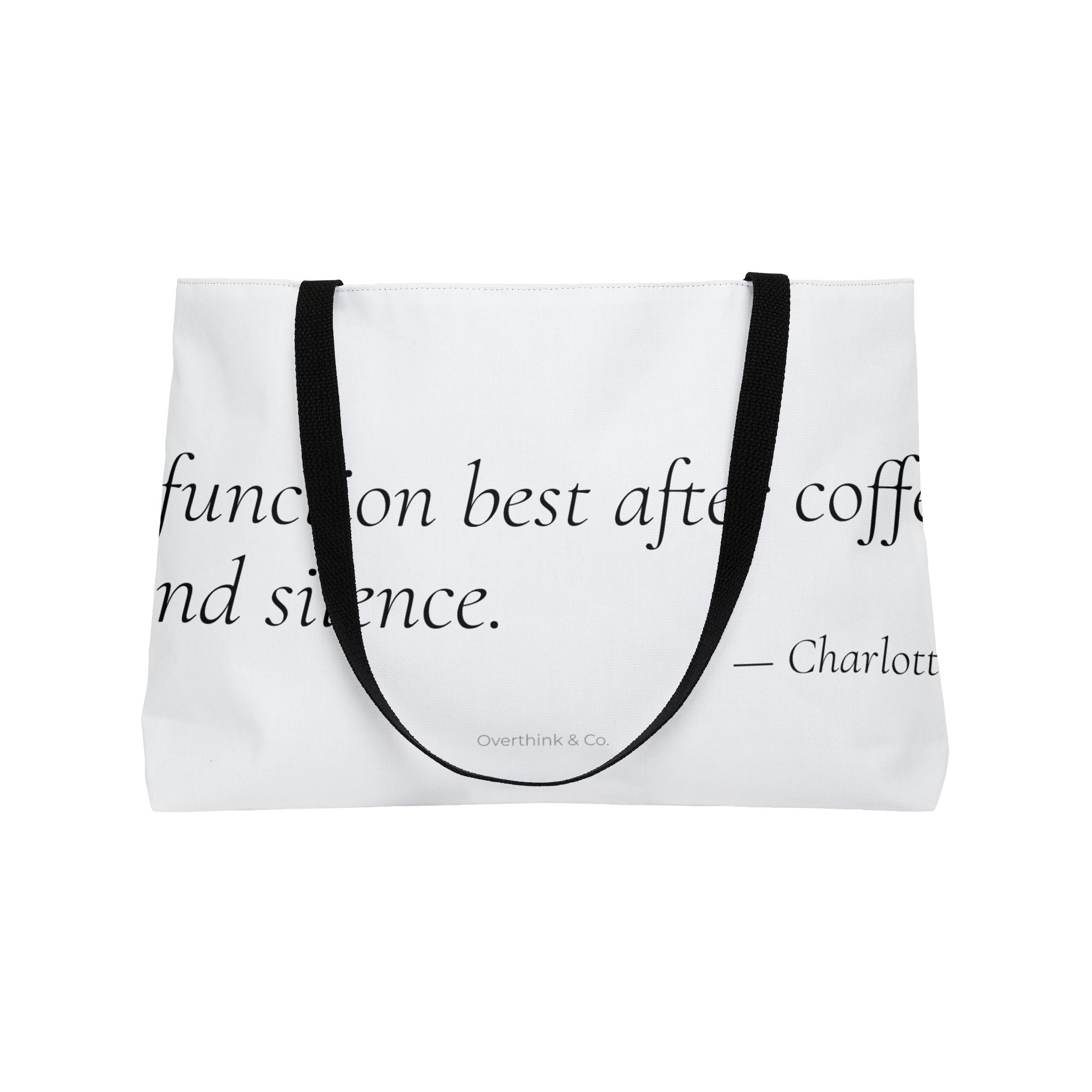 Personalized I Function Best After Coffee and Silence Tote Bag