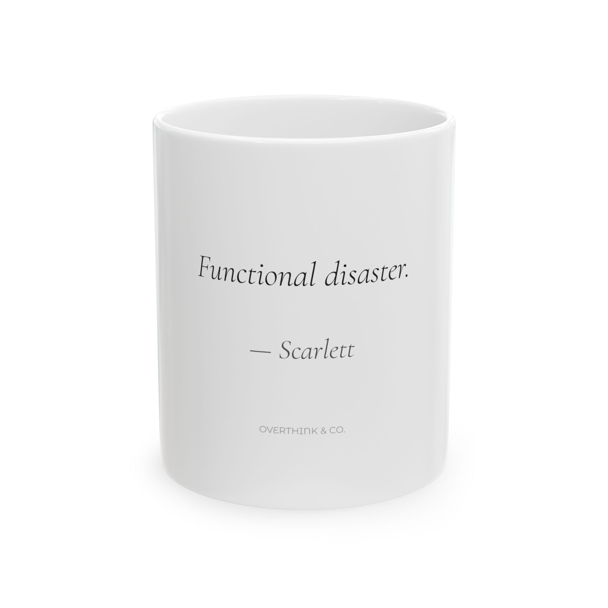 Functional Disaster Mug | Funny Personalized Gift for Her | Overthink & Co.