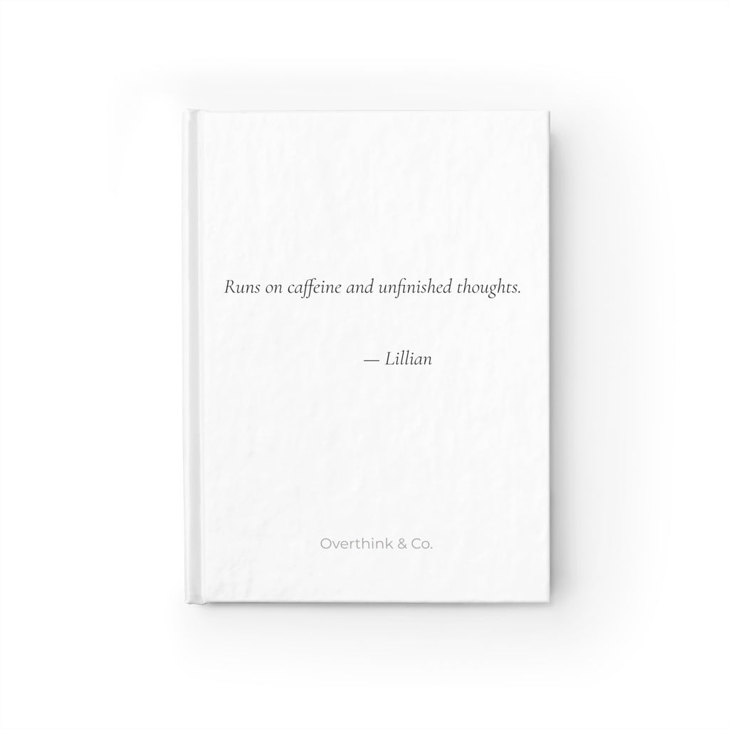 Runs on Caffeine and Unfinished Thoughts Journal | Personalized Overthinker Gift