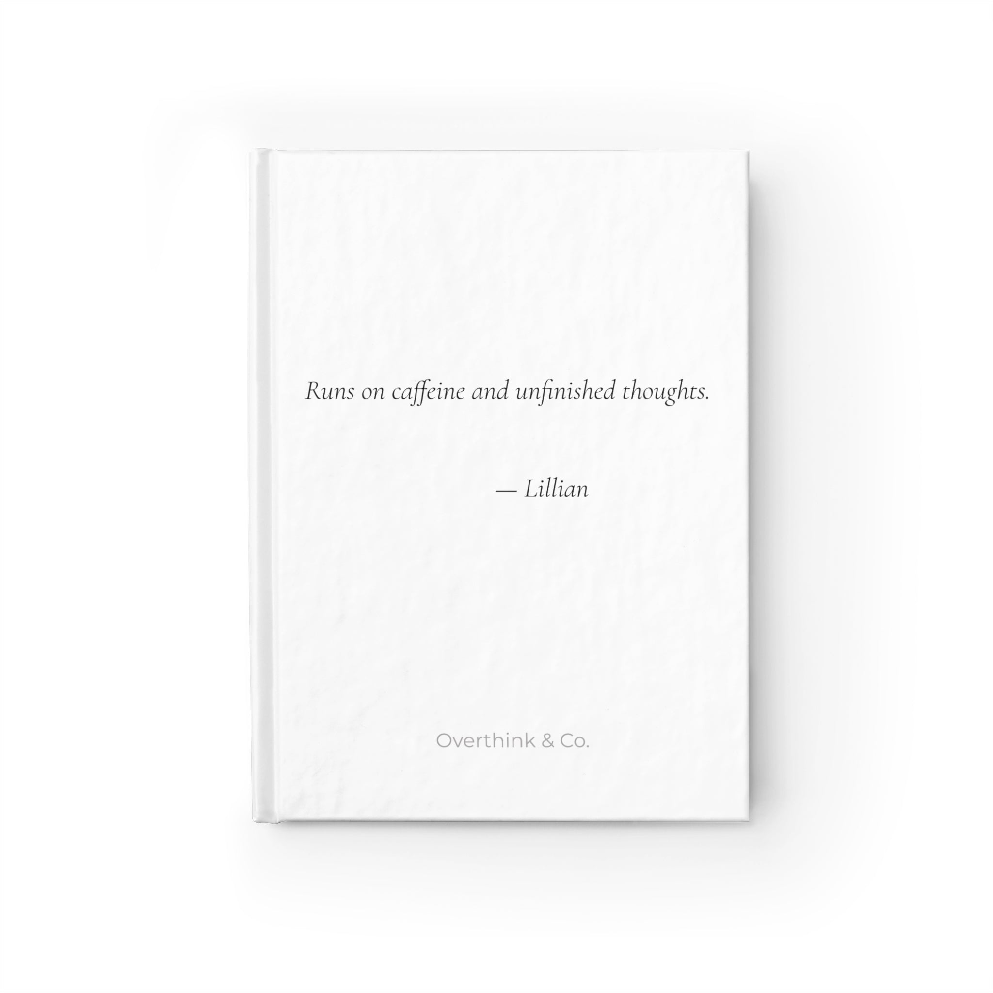 Runs on Caffeine and Unfinished Thoughts Journal | Personalized Overthinker Gift